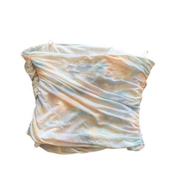 Zara XL Strapless Ruched Tie-Dye Top NWOT - Picture 2 of 5